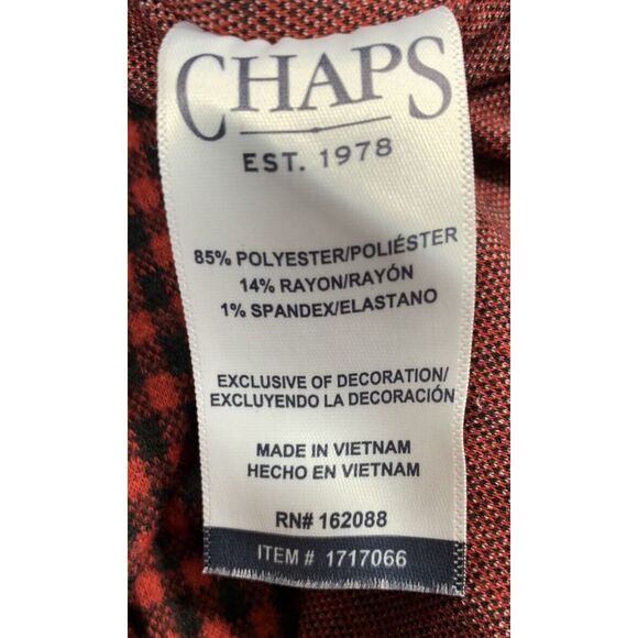 Chaps Shirt Mens Size Large Flannel The Lakeland Knit Shirt Long Sleeve Shirt - Picture 8 of 9